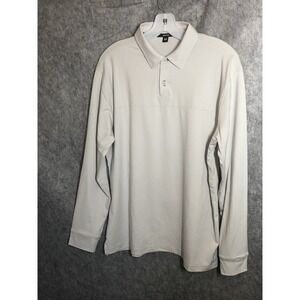Public Rec Shirt Mens Medium Ivory Stretch Performance Casual Career